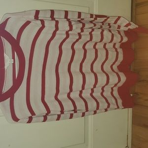 Red pink and white sweater
